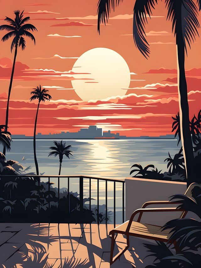 villa management bali palms sunset